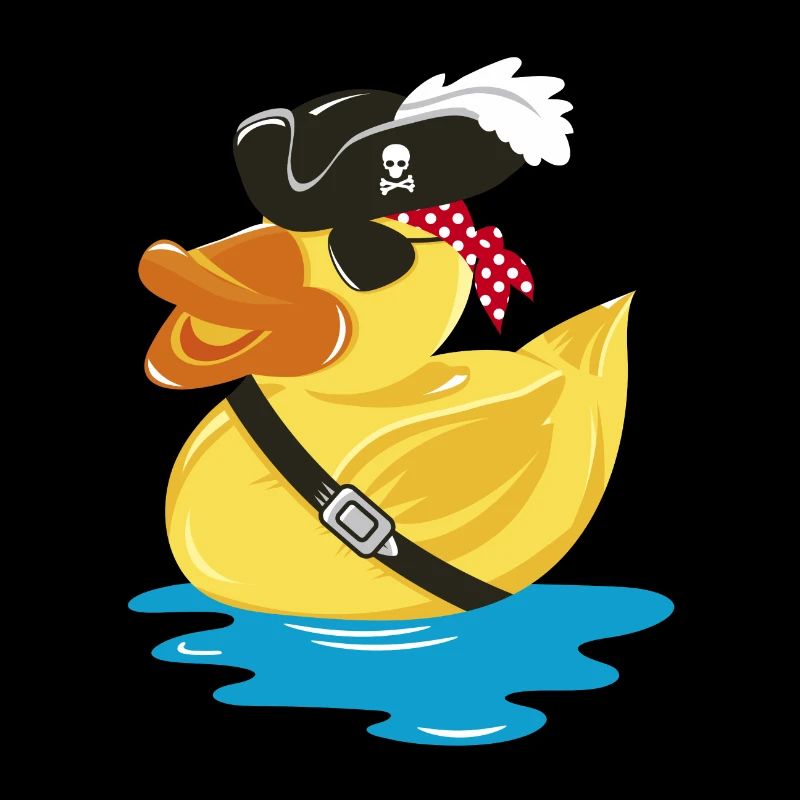 Pirate Rubber Duck with a pirate hat and eye patch