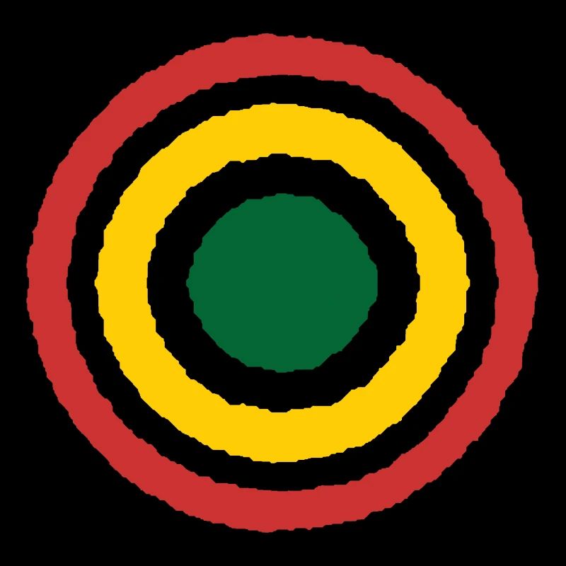 Conception abstraite de cercle Reggae concentrique