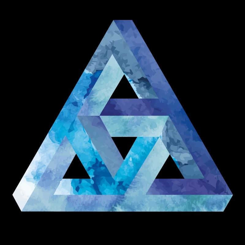 Optical illusion triangle Escher