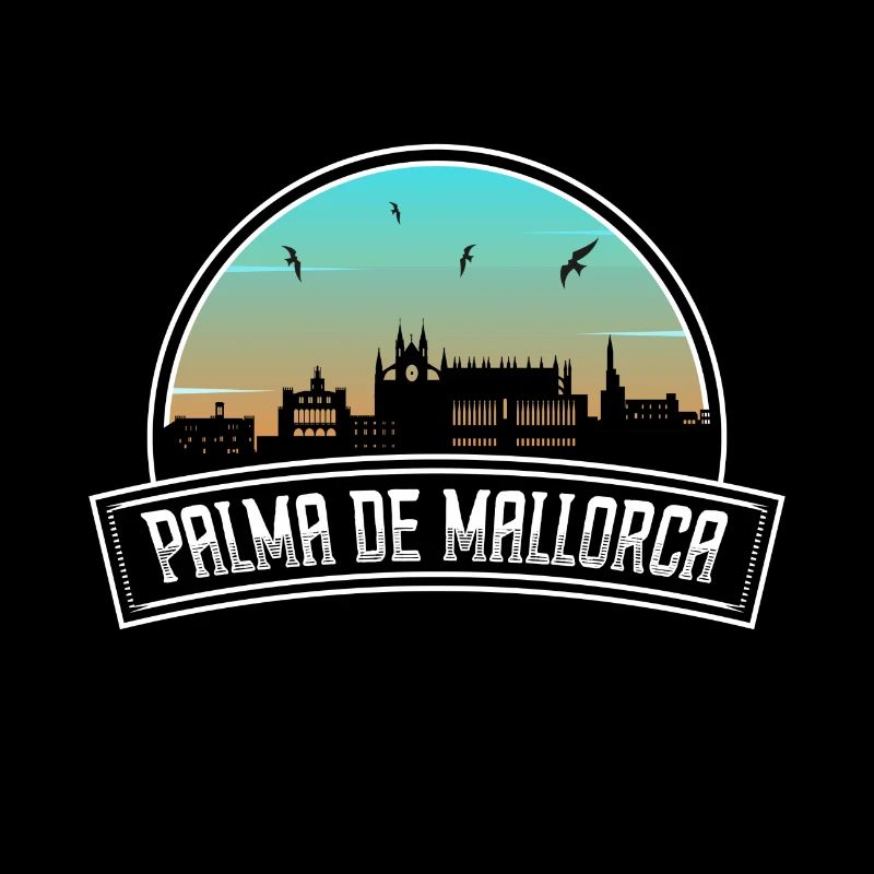 Palma De Mallorca Espagne Skyline Souvenir Espagnol