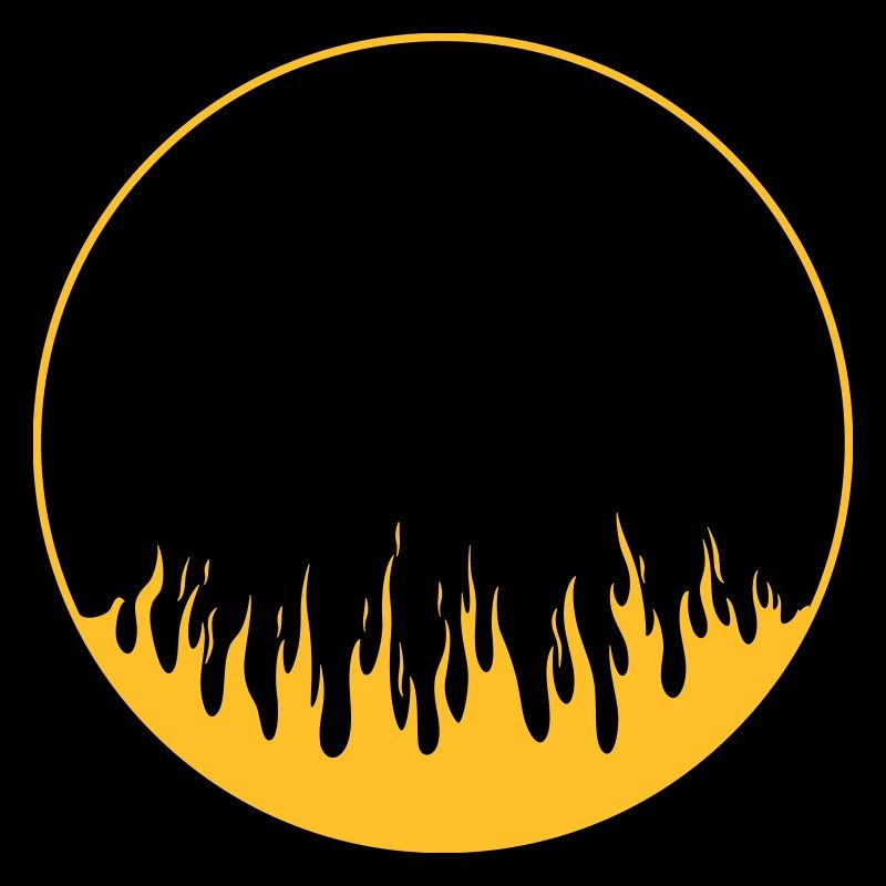 Circle on fire | 1-Color vectorgraphic
