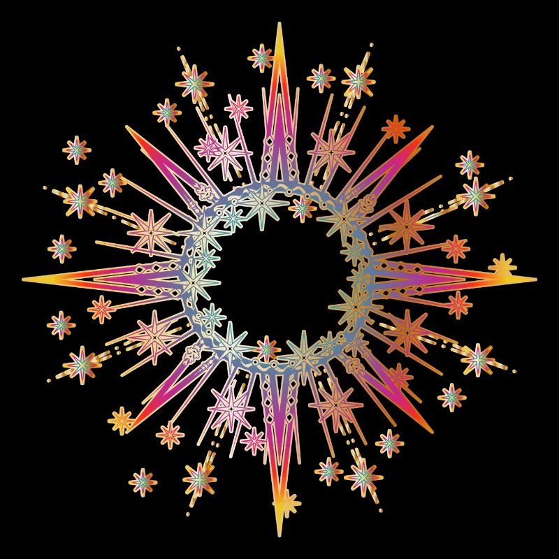 sparkling and shining star as a frame
