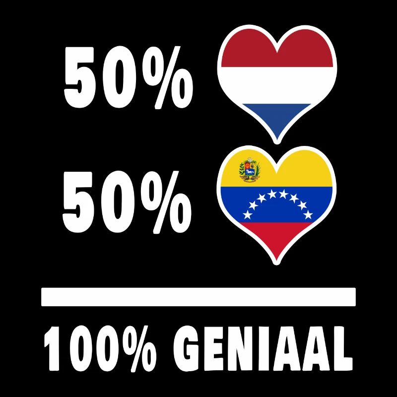 Venezuela et Pays-Bas Drapeau 100% Genius