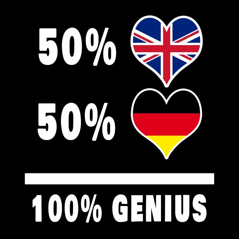Germany and Great Britain 100% Genius Flag