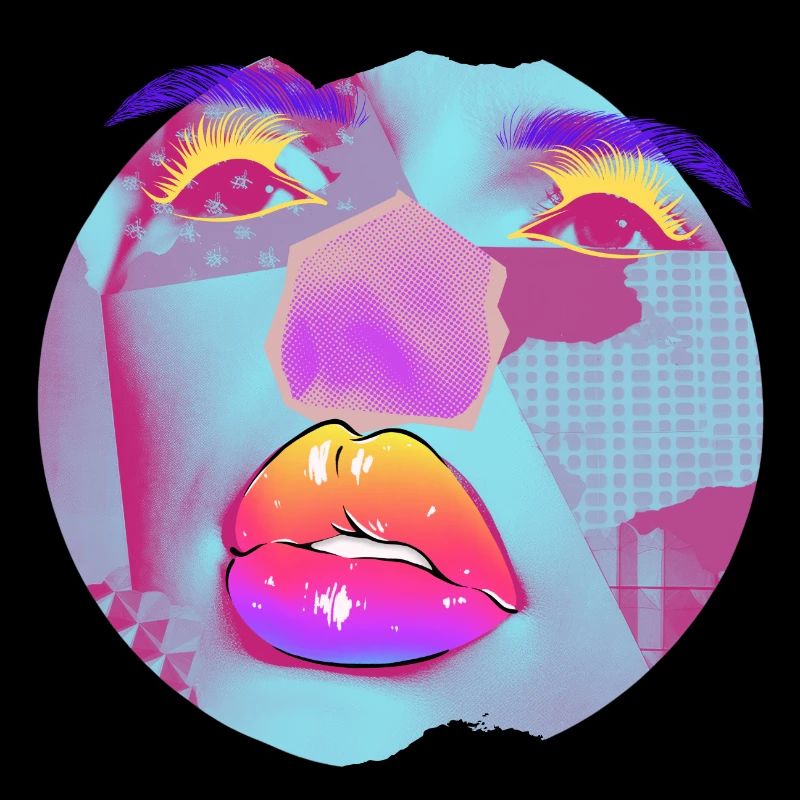 Pop Art bright collage