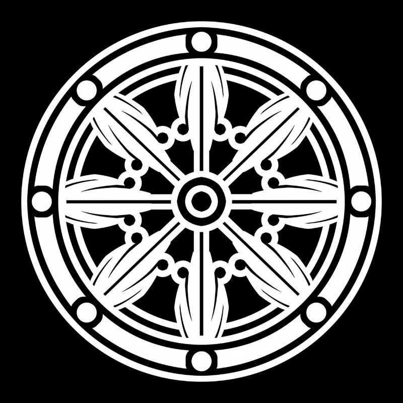 Roue du dharma blanc