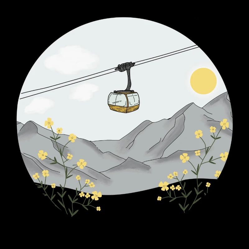 Gondelfahrt auf den Berg - Seilbahn