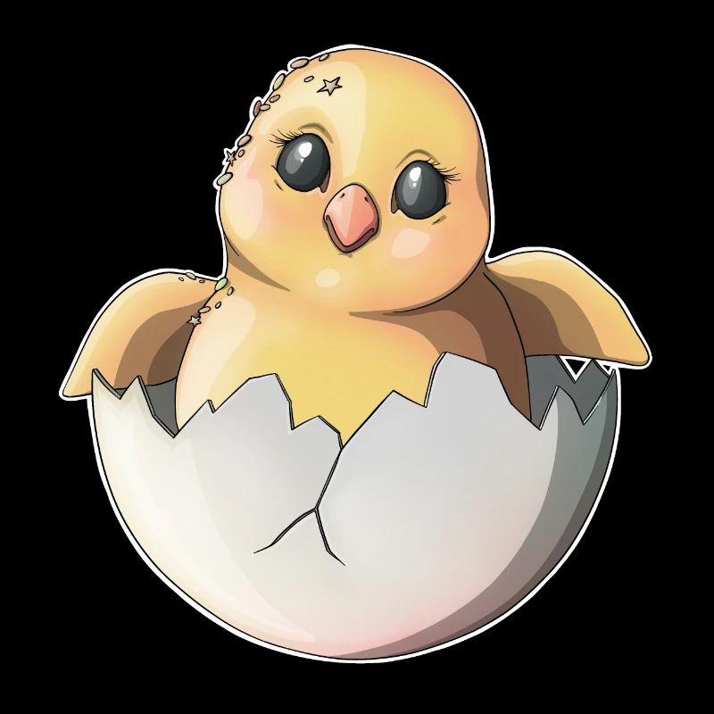 Cute Hatchling and Egg Illustration
