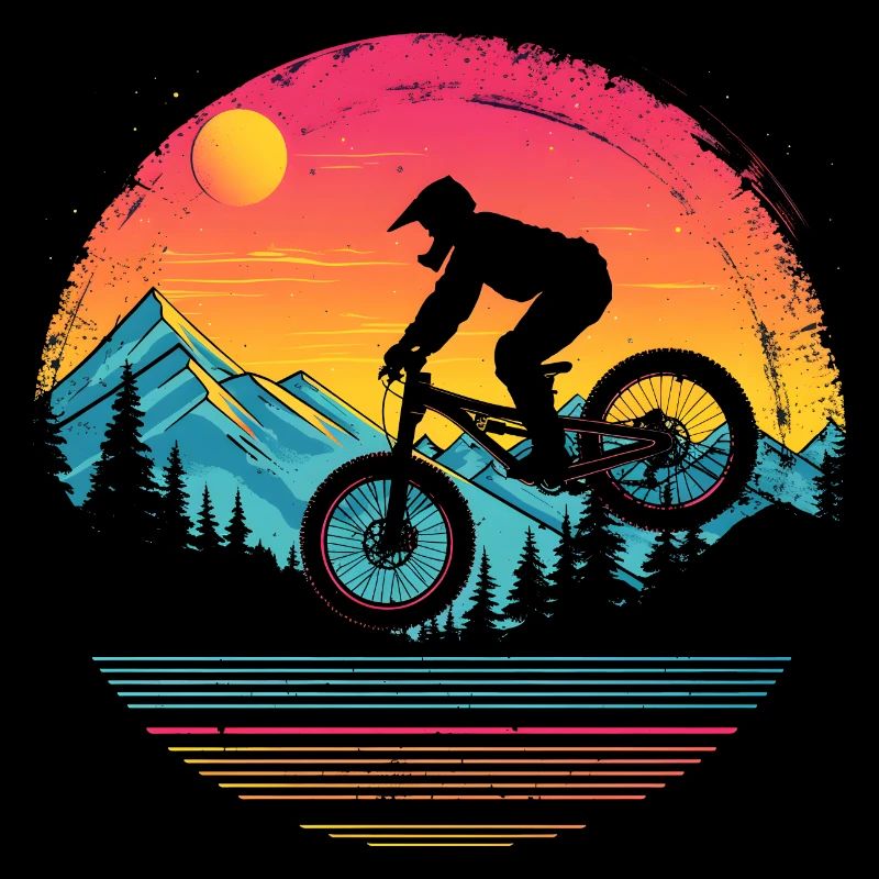 Mountainbiken Vaporwave
