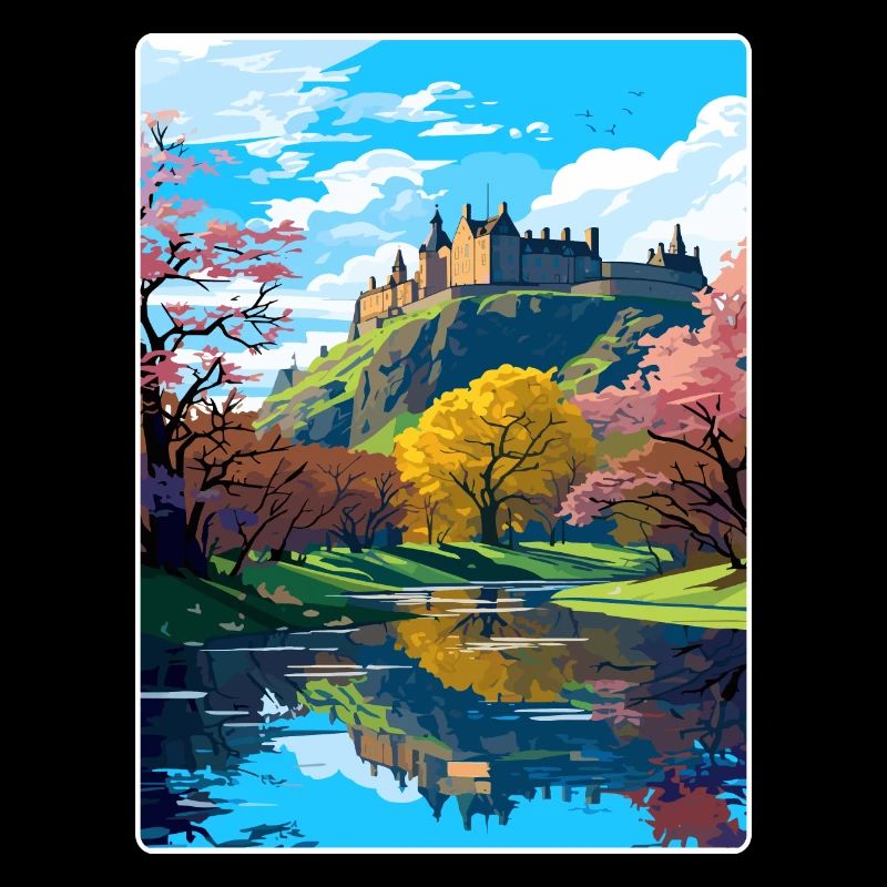 Édimbourg Ecosse Affiche de voyage Souvenir Paint WP