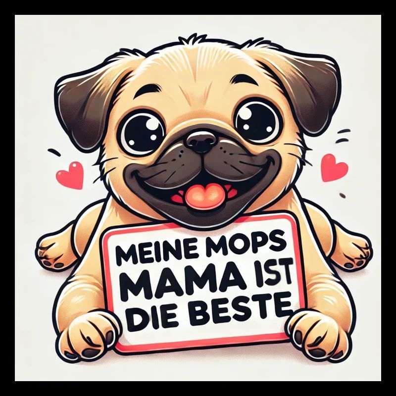 Lustiger Hund mit Kinder Botschaft