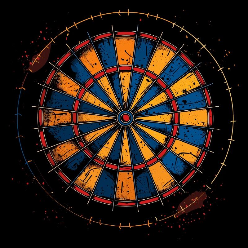 Dessin de jeu de fléchettes