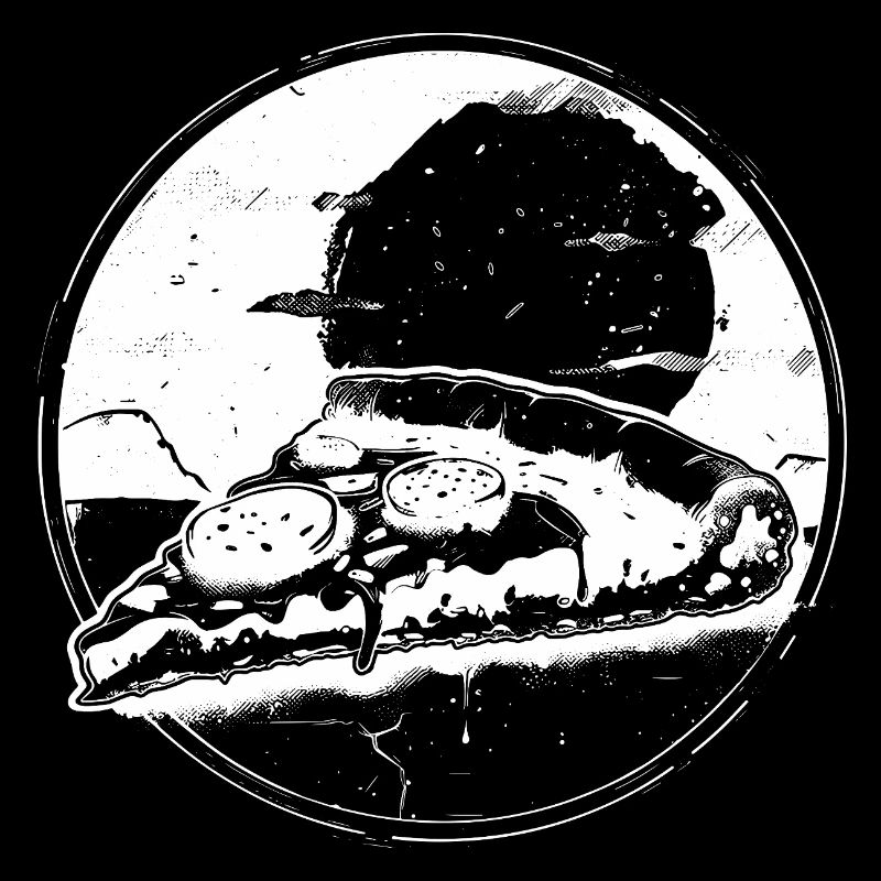 Dessin de pièce de pizza