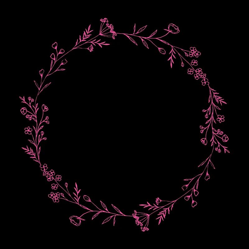 Cercle de fleurs de fleurs roses