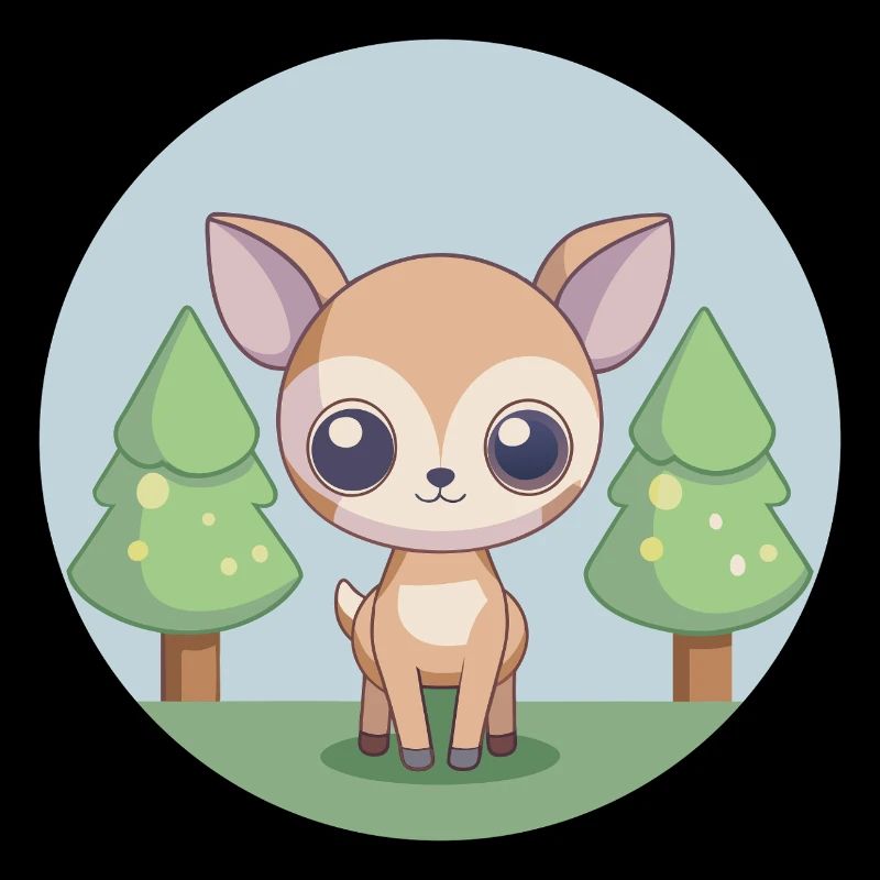 Petit faon adorable dans la forêt