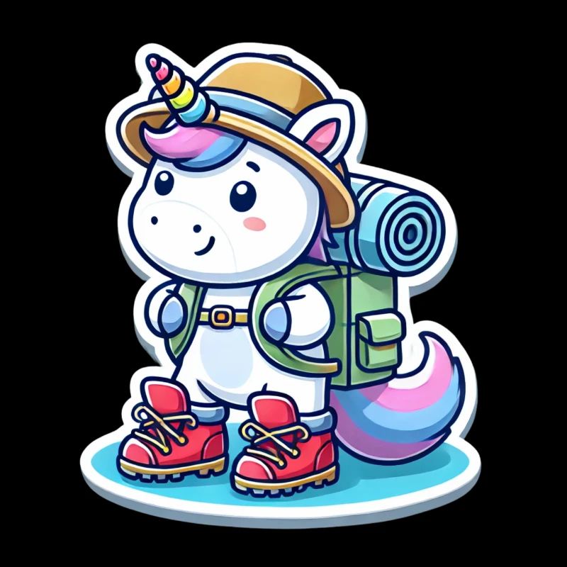 Abenteuer Einhorn mit Rucksack & Wanderschuhen