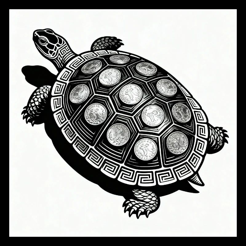Münz-Schildkröte Geometrie