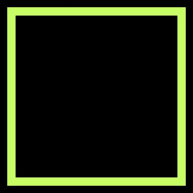 Black square with neon frame