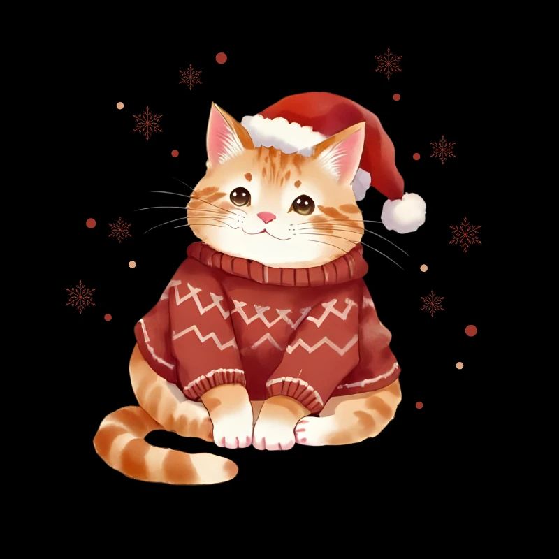 Conception de pull de Noël chat confortable