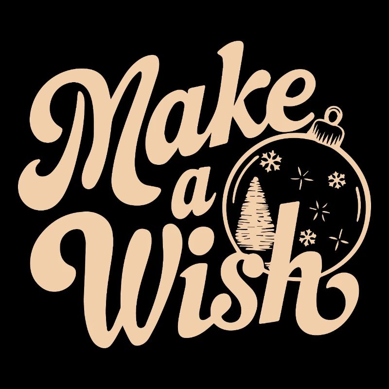 Make a Wish Ornament Typography