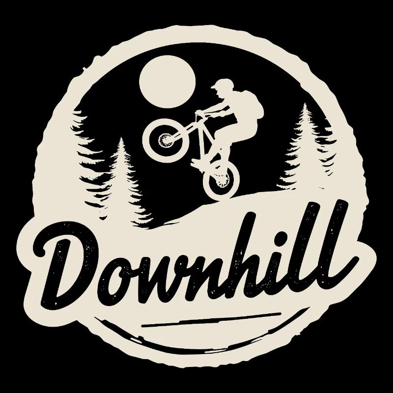 Aventure de VTT en descente dans la forêt