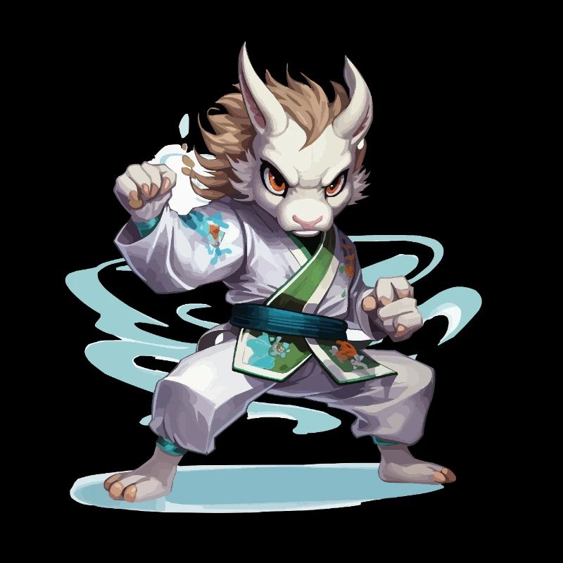Fighting hamster in gi