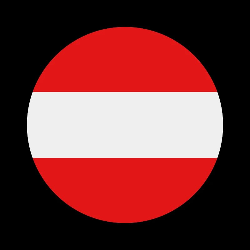 Drapeau rond de l’Autriche