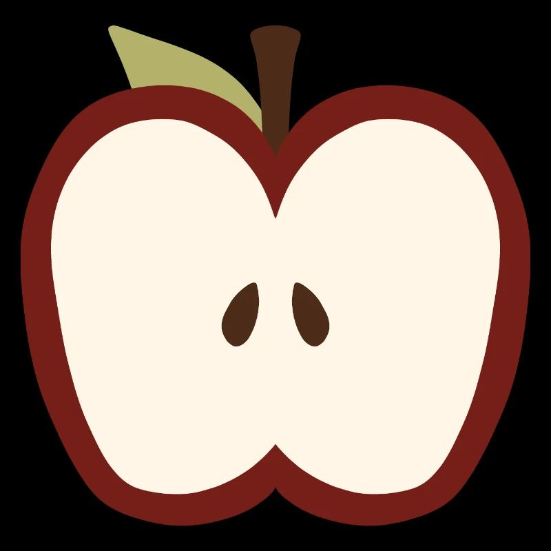 Cute Half-Apple Face Emblem