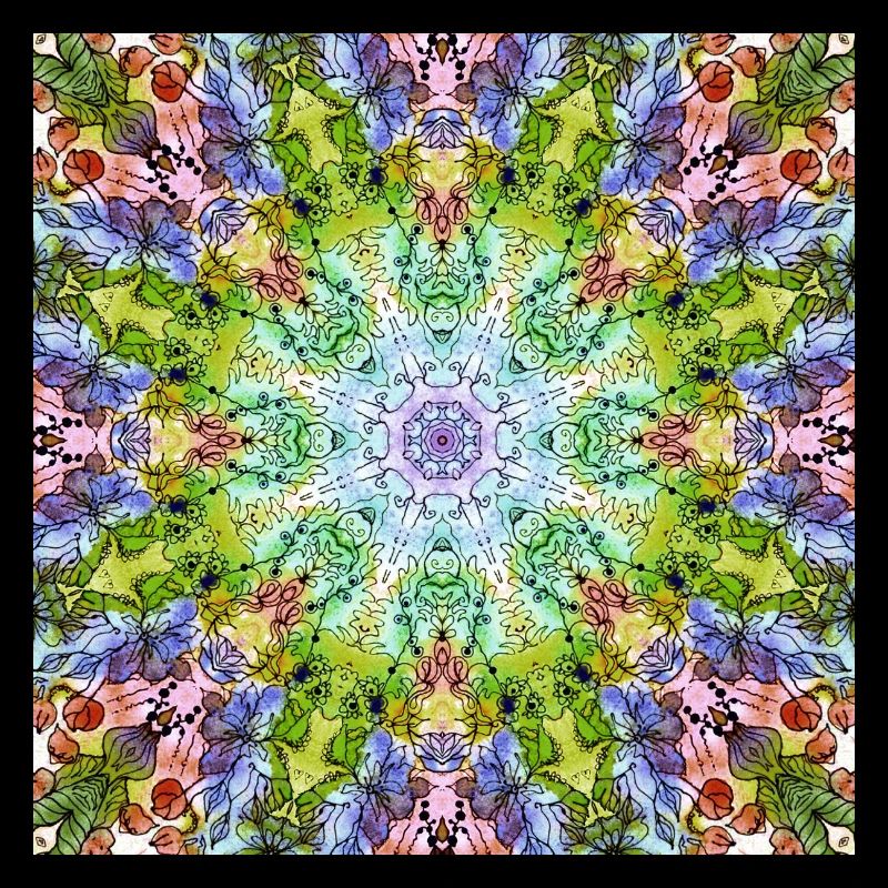 Mandala de Fleurs Kaléidoscope