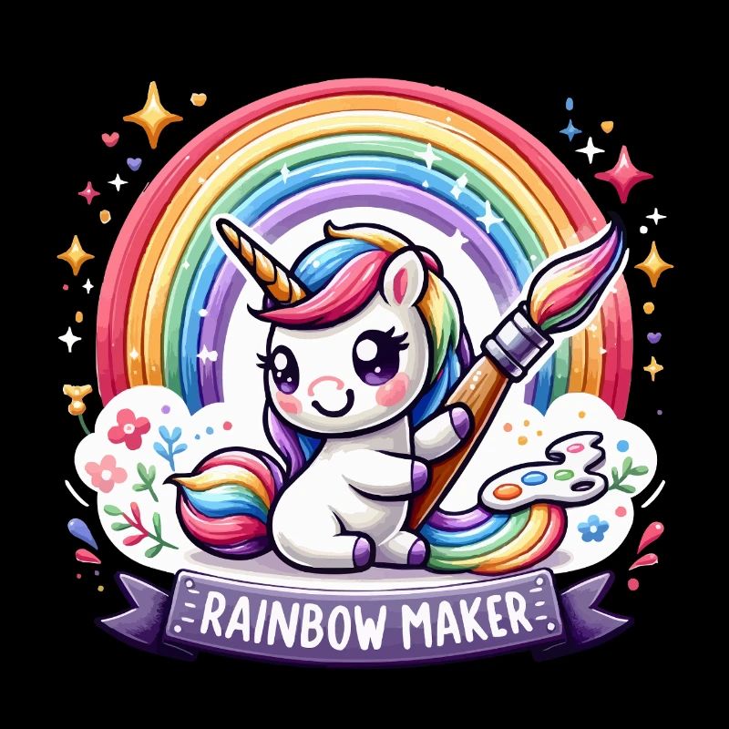 Regenbogen-Einhorn Maler