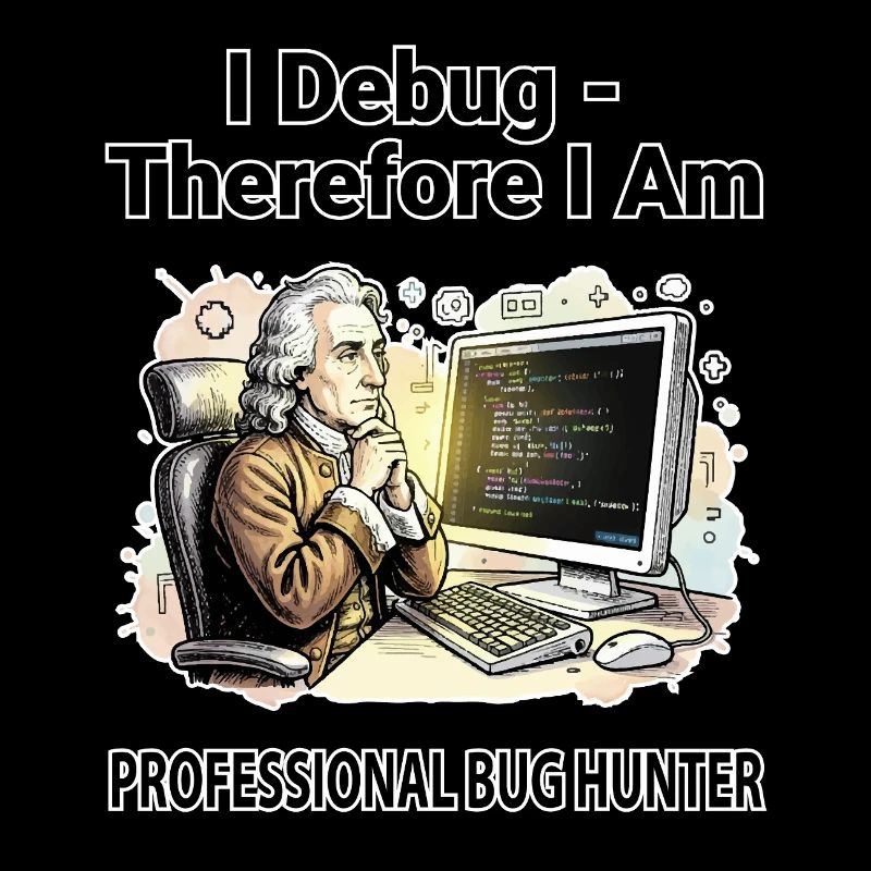 I Debug Therefore I Am : Pro Bug Hunter - fond fond sombre