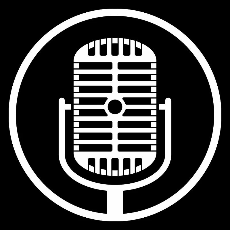 Vintage Microphone Emblem