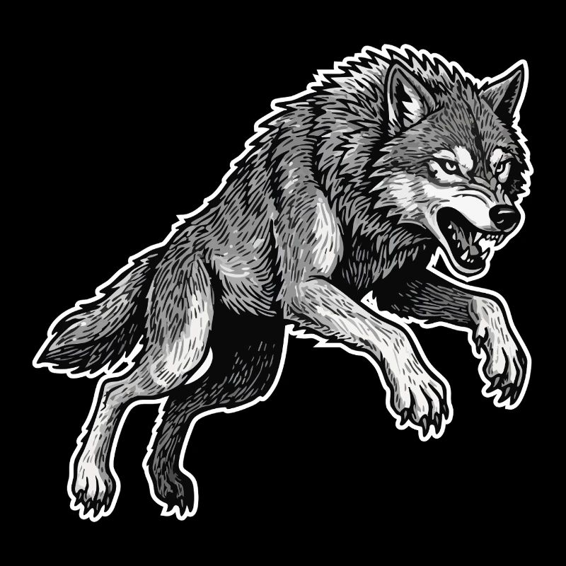 Wild Wolf Race Maskottchen Alpha Wolf