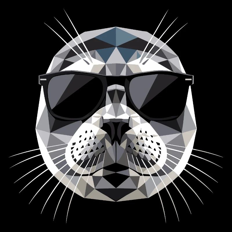 Sceller avec des lunettes de soleil, phoque morse mignons phoques