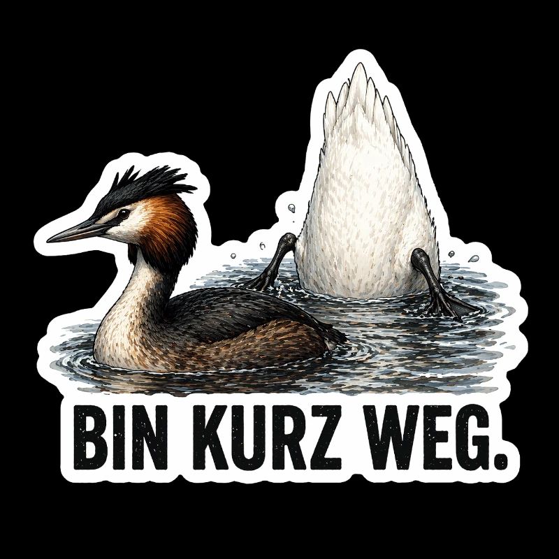 Bin kurz weg – Vogel Motiv