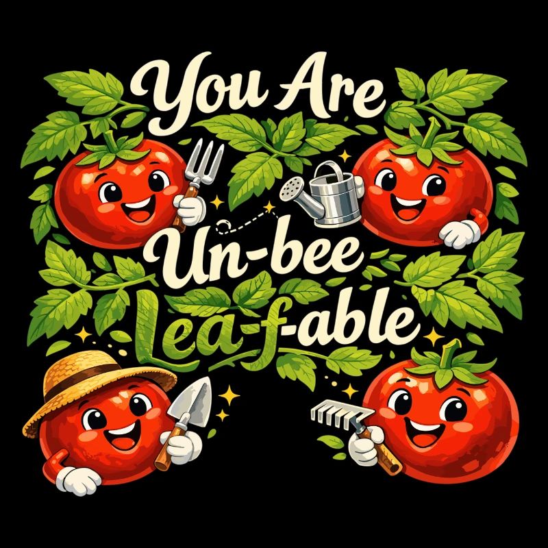 Funny Tomato: You Are Un-bee-leaf-able Design