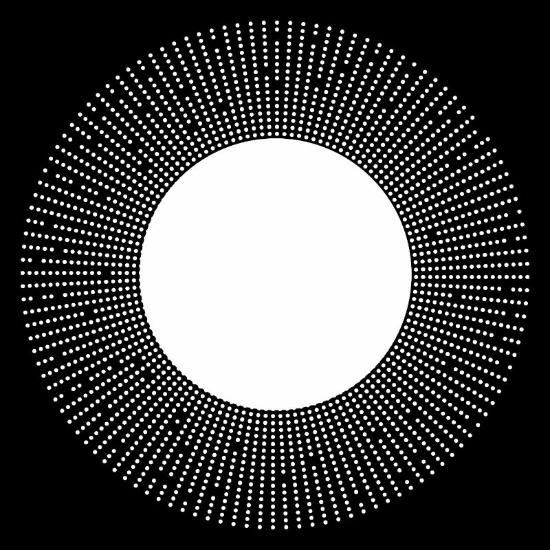 Circular Dot Burst Radiance