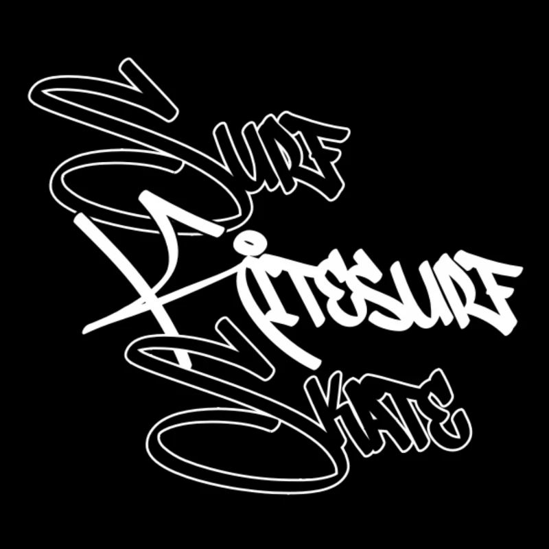 Graffiti Surf Script Blanc