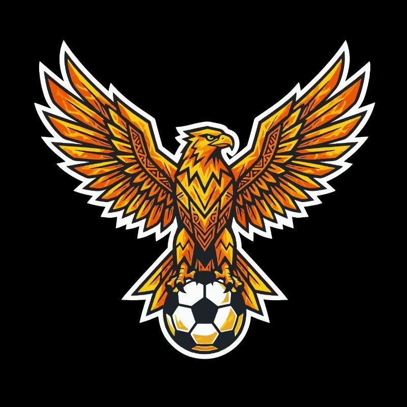 Flame phoenix with ball