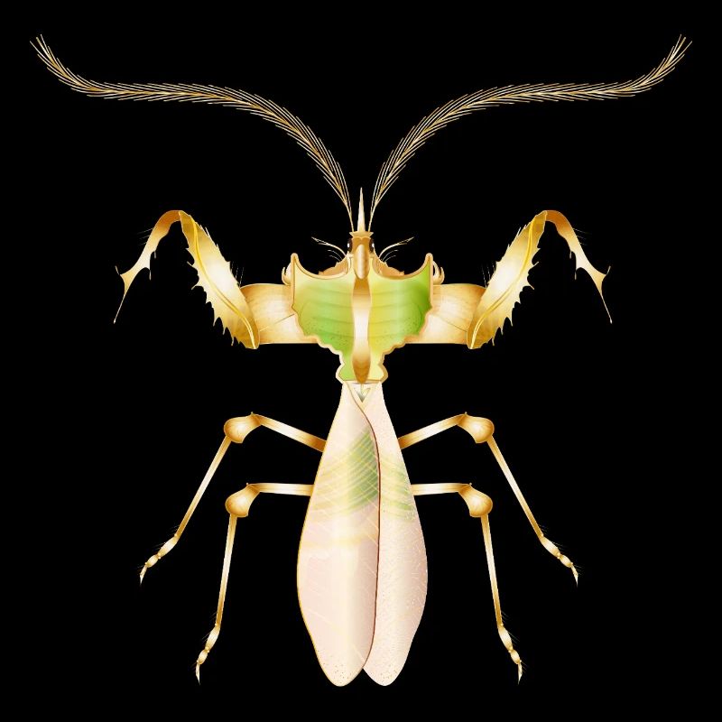 Golden Tropical Insect–Exotic Devil Flower