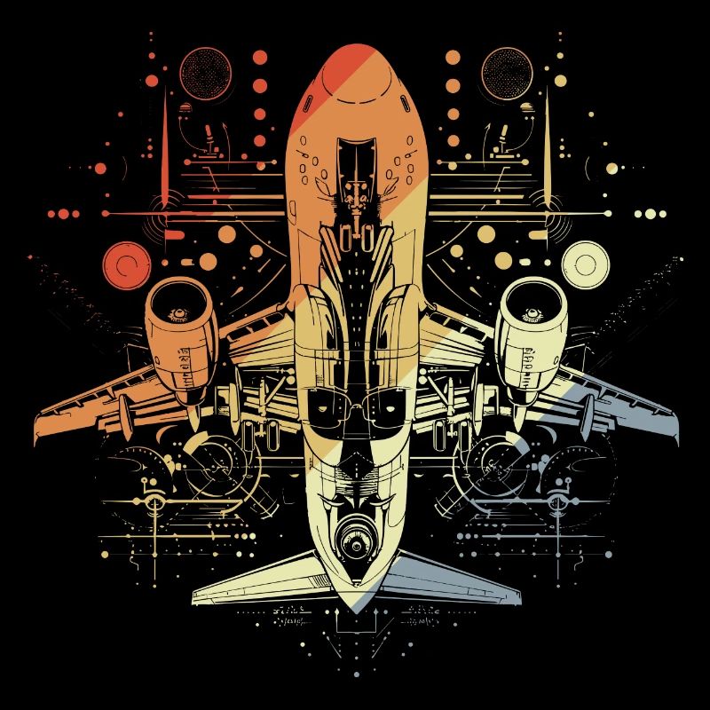 Dessin d’avion Look rétro