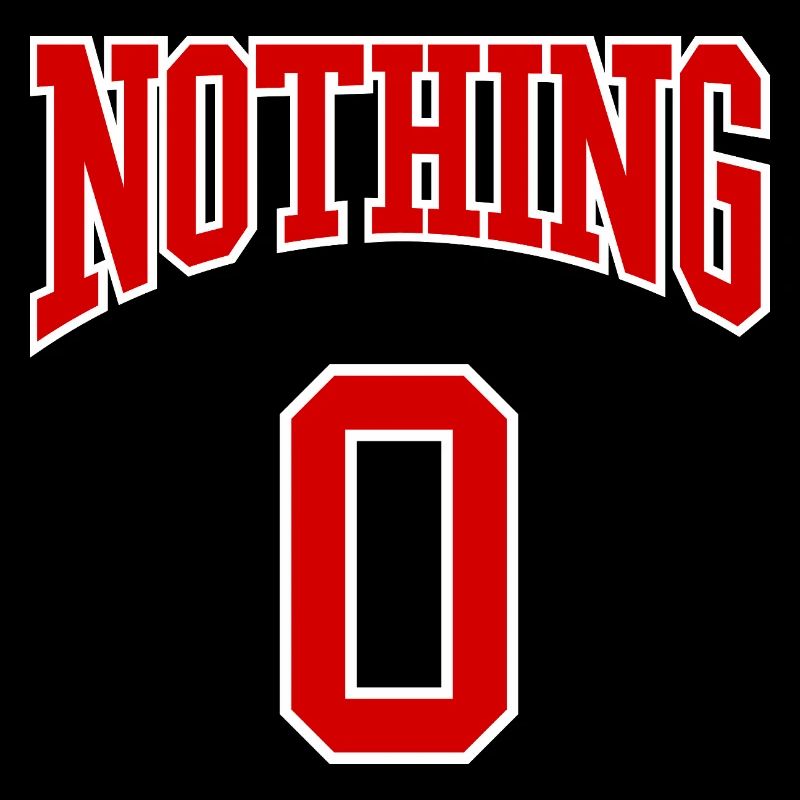Retro College Red White Black Nothing Zero Sport
