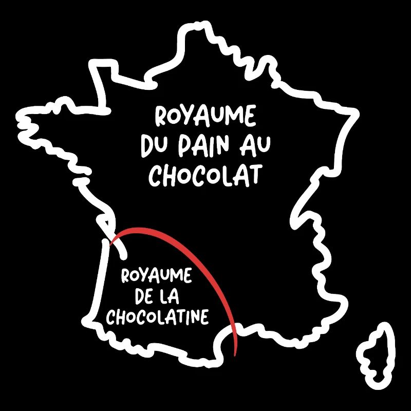 Pain au Chocolat oder Chocolatine lustige Karte Frankreich