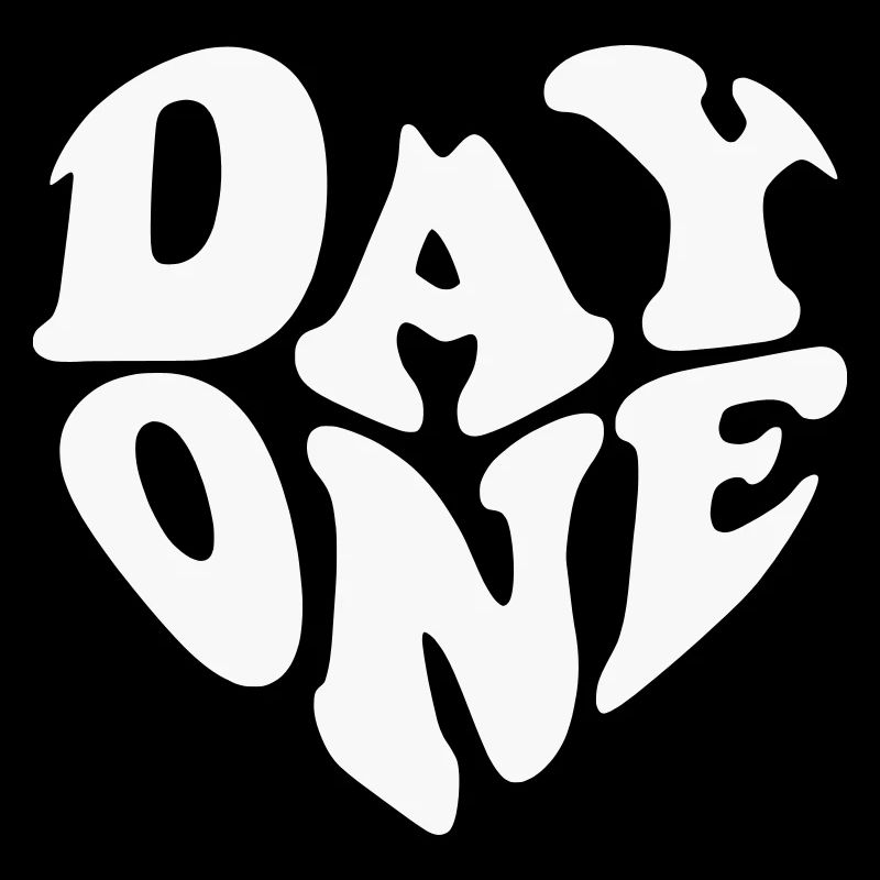 Day One Retro Heart – Anpassbare Farbe