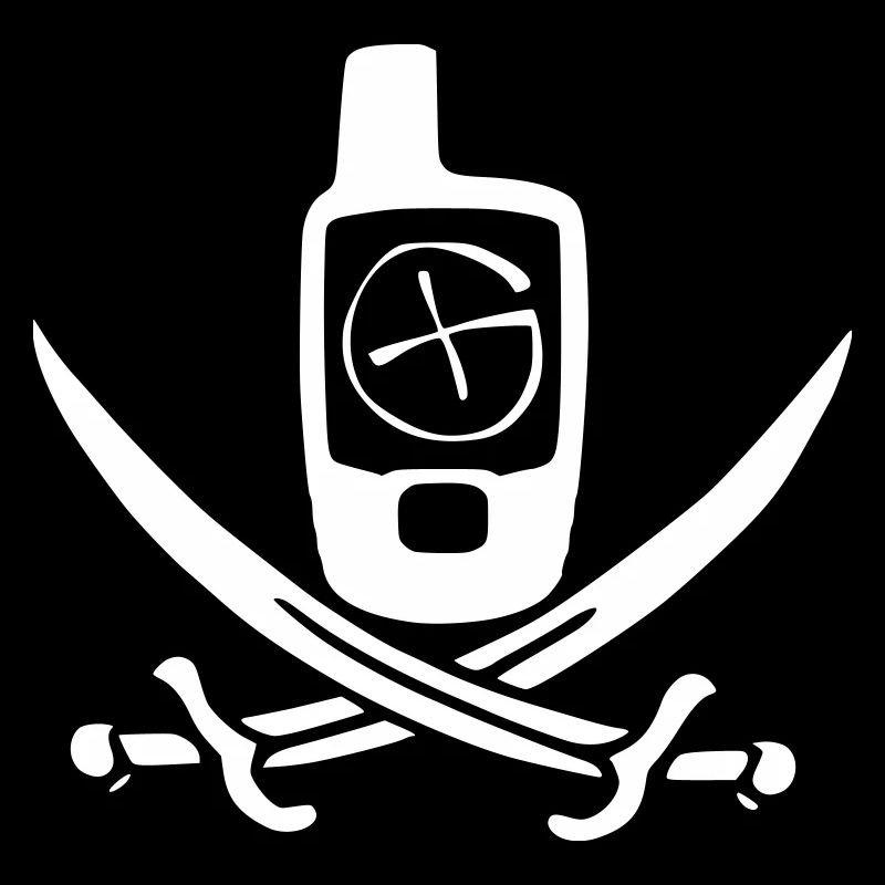 Geocaching Pirate Flag White