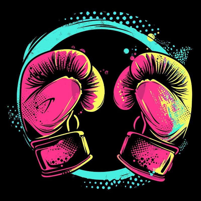 Style de dessin animé de kickboxing
