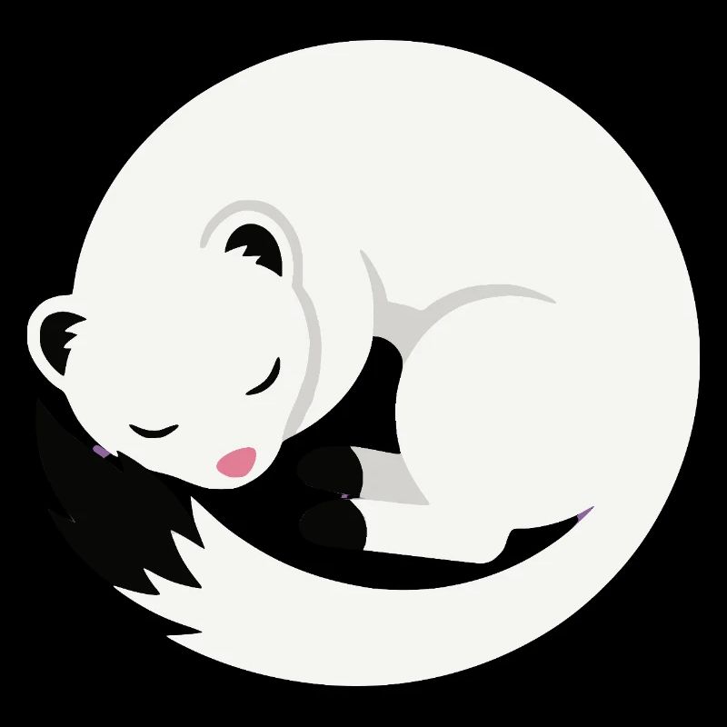 Style minimaliste à l’hermine de sommeil mignon