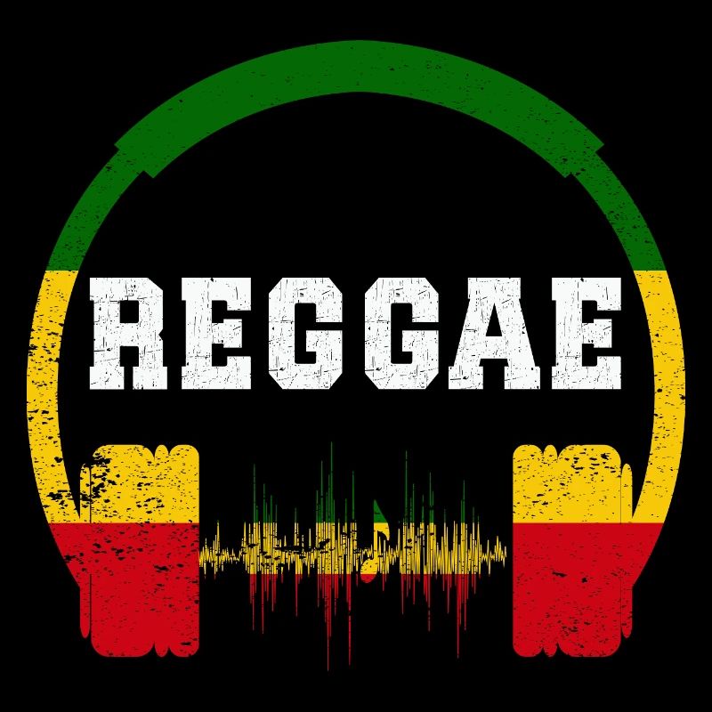 Reggae Headphones Wave Design