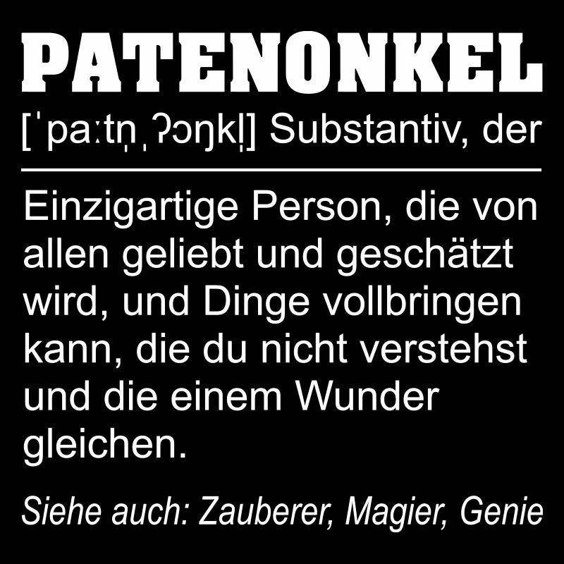 Lustige Patenonkel Definition Geschenkidee