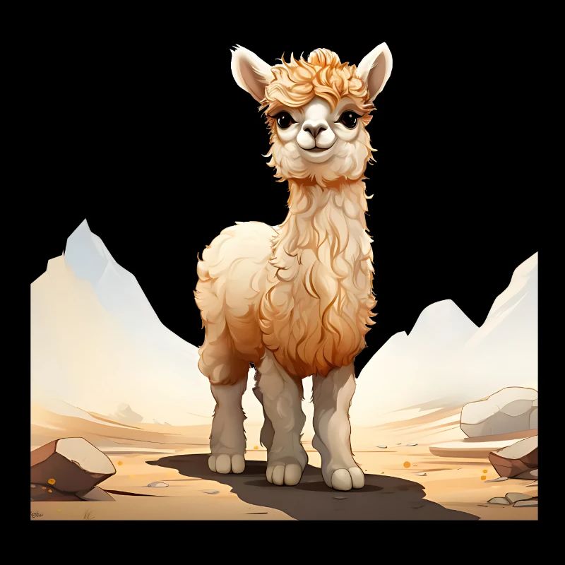 Alpaca in the sunlight